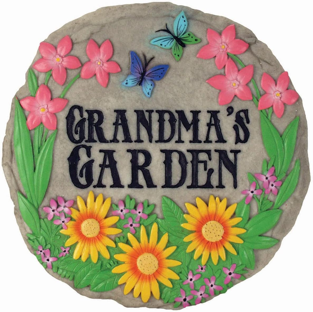 - Garden Décor - Grandma’S Garden Stepping Stone - Decorative Stone for Garden