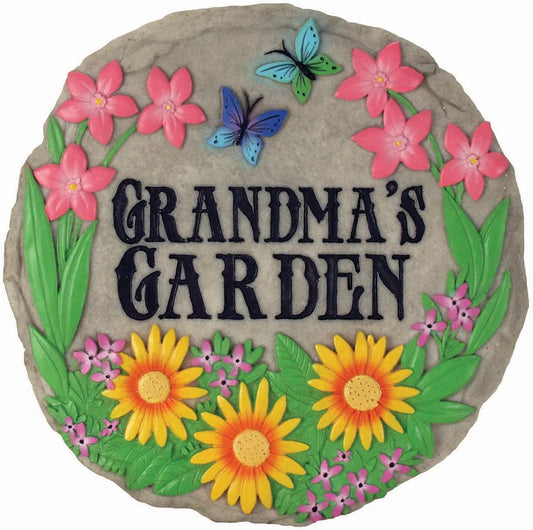 - Garden Décor - Grandma’S Garden Stepping Stone - Decorative Stone for Garden