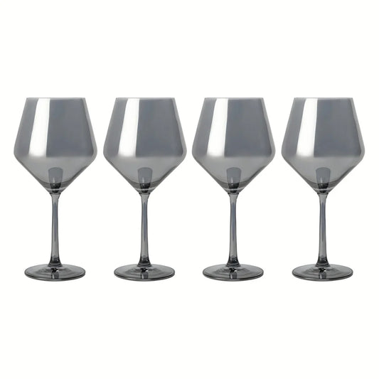 Thyme & Table 23 Fl Oz Smoke Iridescent Angled Wine Glasses, Set of 4
