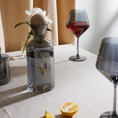 Thyme & Table 23 Fl Oz Smoke Iridescent Angled Wine Glasses, Set of 4